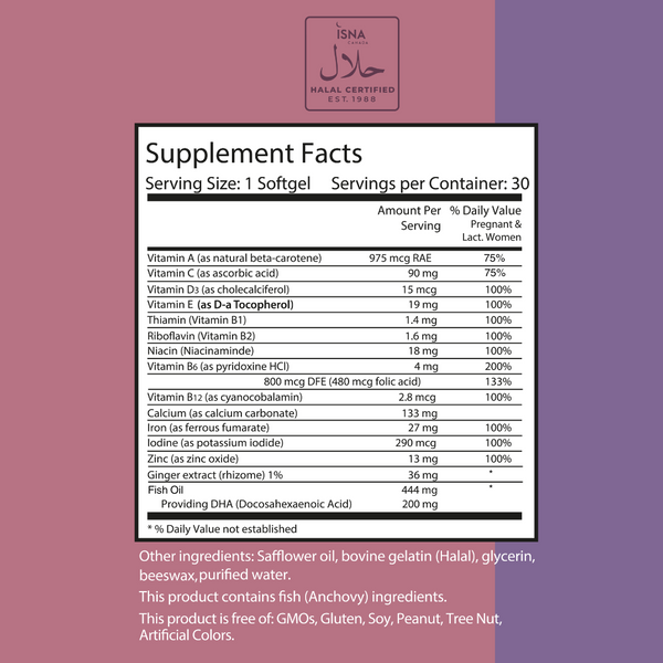 Prenatal Vitamins DHA + Ginger